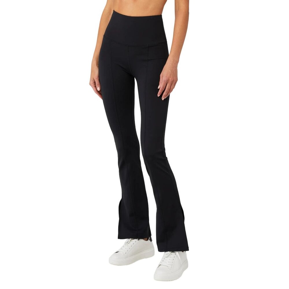 Frankies Bikinis Zippy Flare Legging in Black XSmall Womens